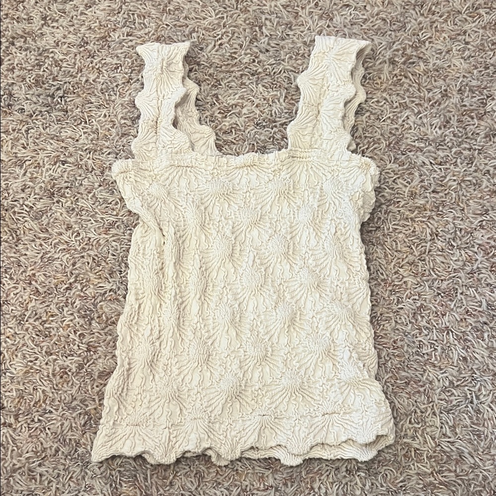 Elegant Cream Sleeveless Top